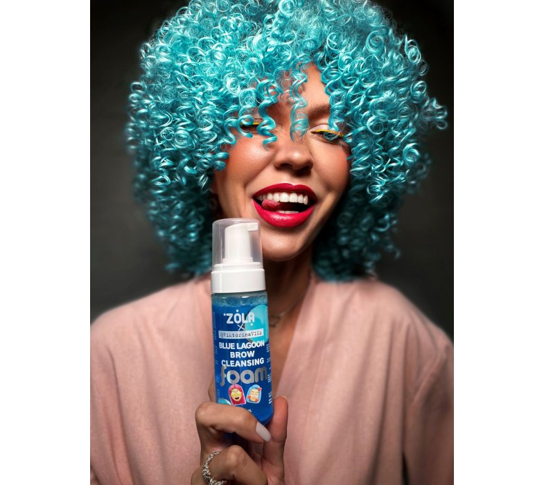 ZOLA Viktorina Vika Піна для брів очищаюча блакитна BLUE LAGOON BROW CLEANSING 150 мл фото_2