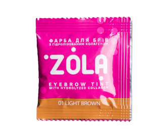 Zola Фарба для брів з колагеном Eyebrow Tint With Collagen 01 Light Brown 5ml.