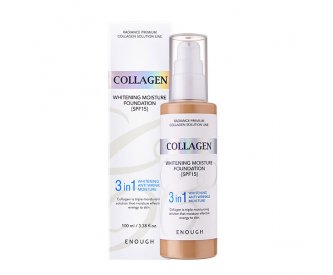 Enough Крем тональний з колагеном 3в1 Collagen Whitening Moisture Foundation 3 in 1 SPF15 100ml