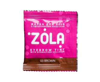 Zola Фарба для брів з колагеном Eyebrow Tint With Collagen 03 Brown 5ml.