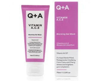 Q+A Vitamin A.C.E. Warming Gel Mask Мультивитаминная маска для лица, 75ml